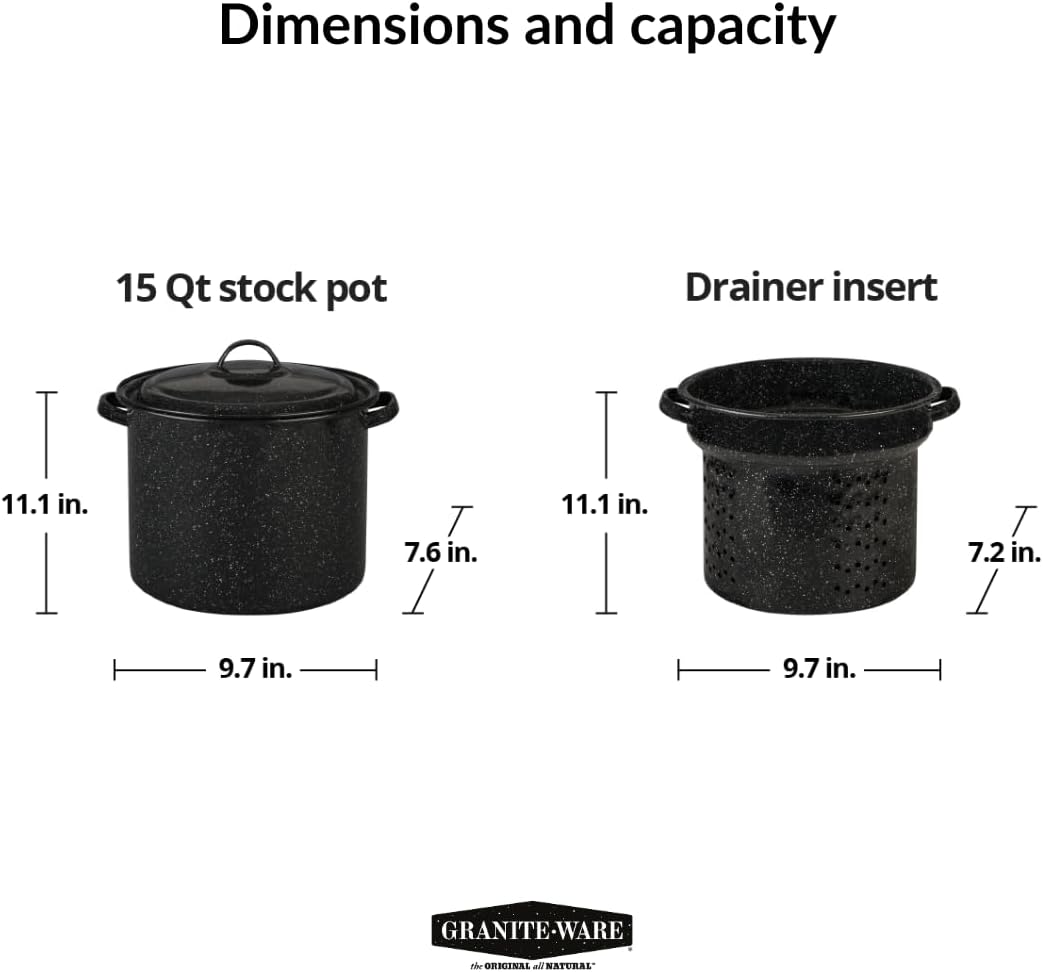 Granite Ware 7.5 Quart Blancher/Pasta Pot