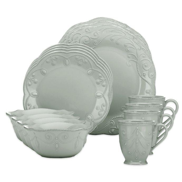 Lenox French Perle 16-Piece Dinnerware Set in Grey