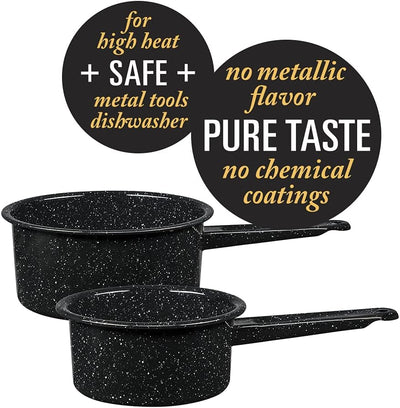 Granite Ware Sauce Pan Set (1 Qt & 2 Qt)