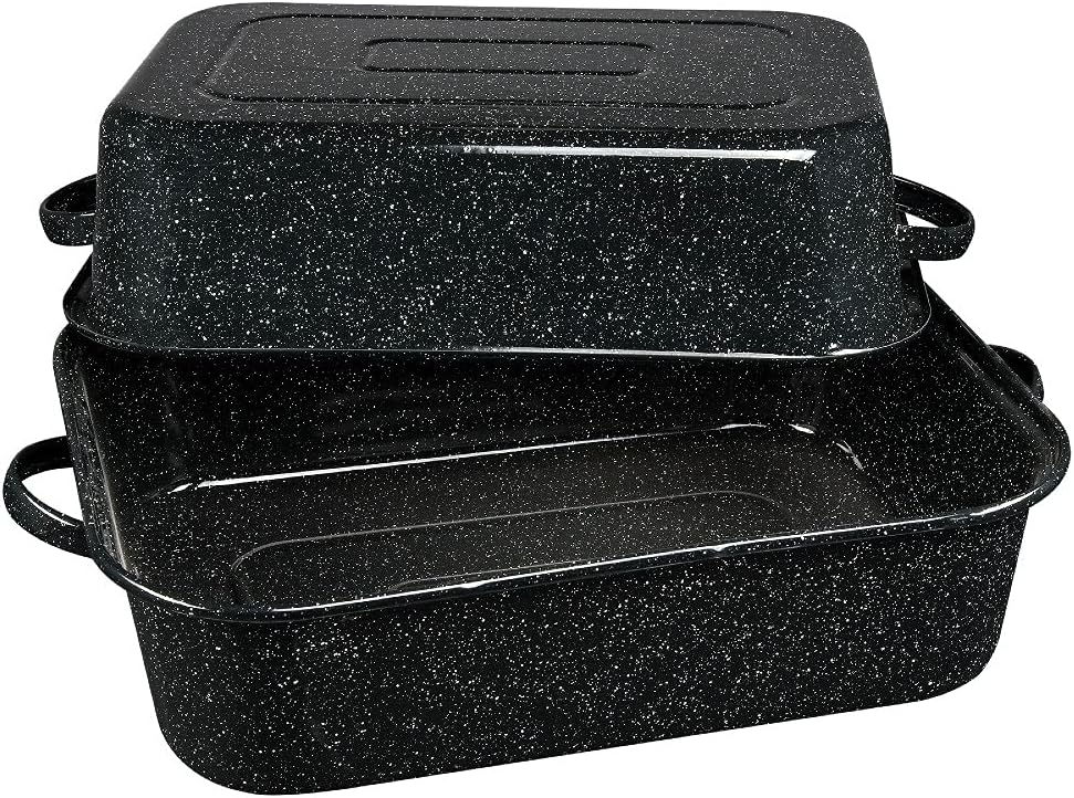 Granite Ware 21 in. Covered Oval Roaster w/Lid