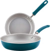 Rachael Ray Create Delicious 2 Piece Nonstick Skillet Set, Teal Shimmer