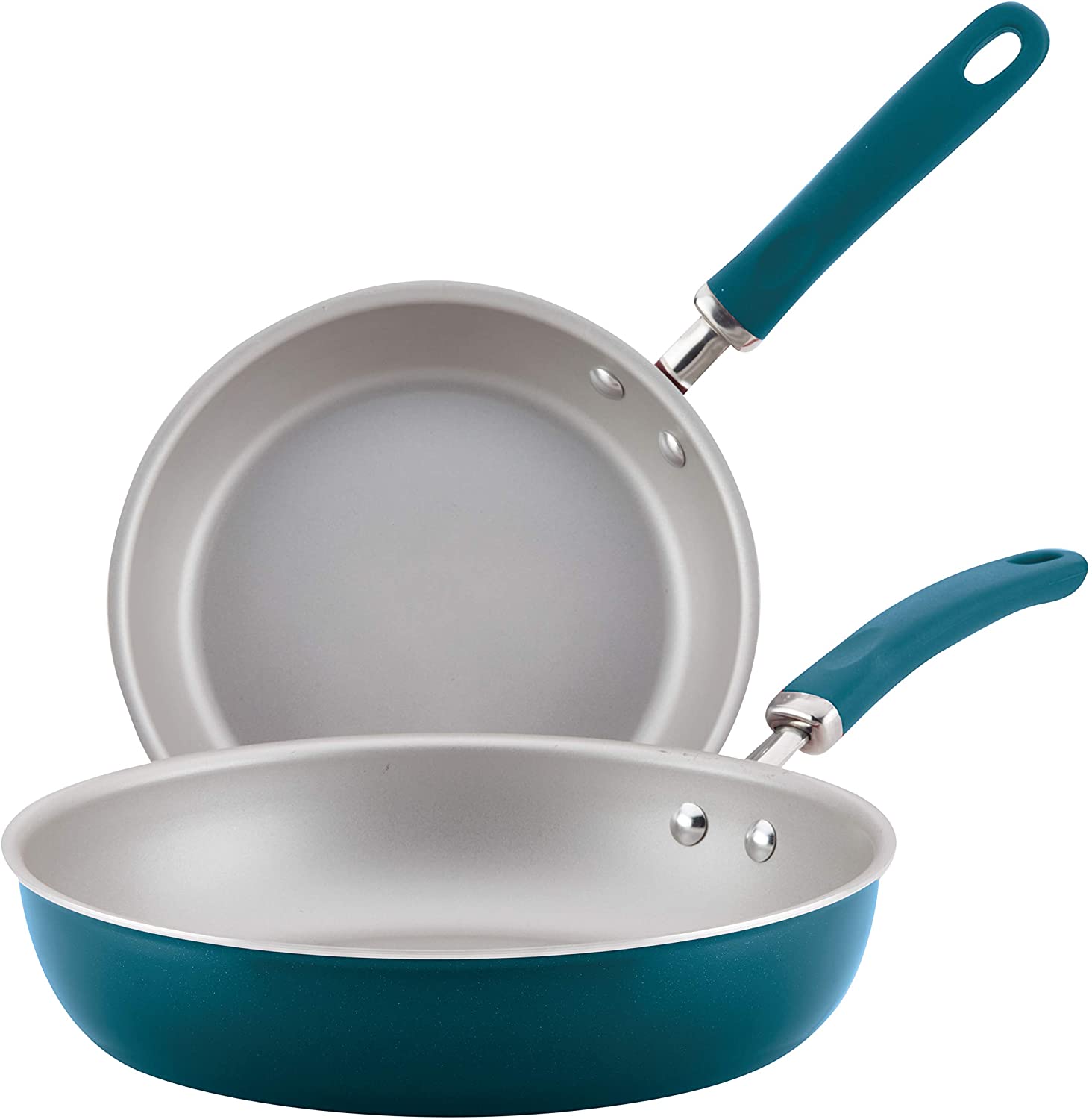 Rachael Ray Create Delicious 2 Piece Nonstick Skillet Set, Teal Shimmer