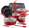 Rachael Ray Brights Nonstick 14 Piece Cookware Set - Red