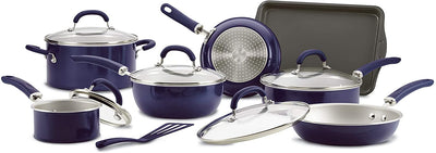 Rachael Ray Create Delicious Nonstick Cookware Pots and Pans Set, 13 Piece, Purple Shimmer