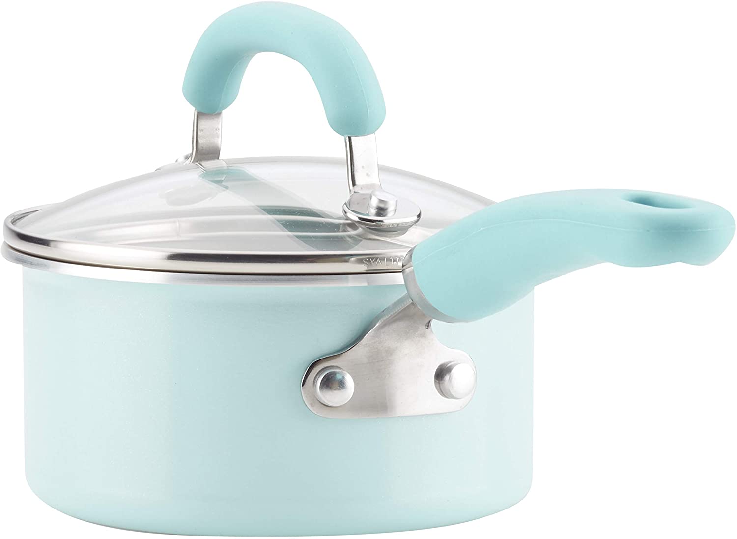  Rachael Ray Create Delicious Nonstick Cookware Pots and Pans Set,  13 Piece, Light Blue Shimmer: Home & Kitchen
