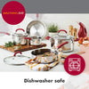 Rachael Ray Create Delicious 10 Piece Stainless Steel Cookware Set, Stainless Steel with Red Handles