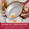 Rachael Ray Create Delicious 9.5 Inch Nonstick Deep Fry Pan, Red Shimmer