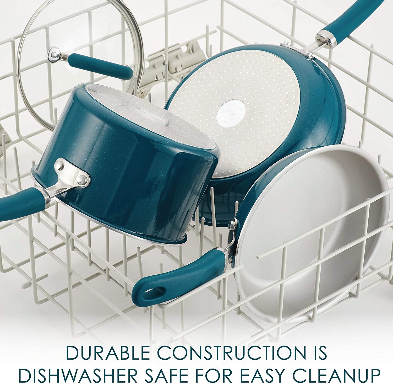 Rachael Ray Create Delicious 2 Piece Nonstick Skillet Set, Teal Shimmer