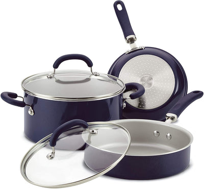 Rachael Ray Create Delicious Nonstick Cookware Pots and Pans Set, 13 Piece, Purple Shimmer