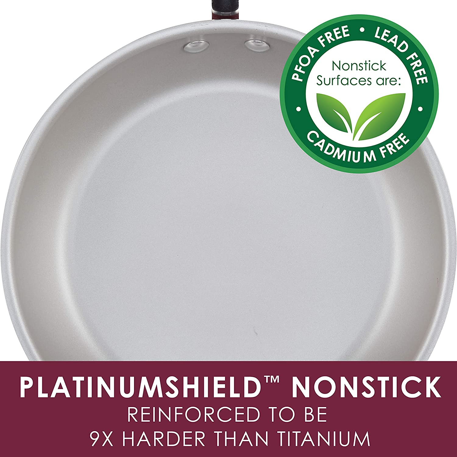 Rachael Ray Create Delicious 2 Piece Nonstick Skillet Set, Burgundy Shimmer