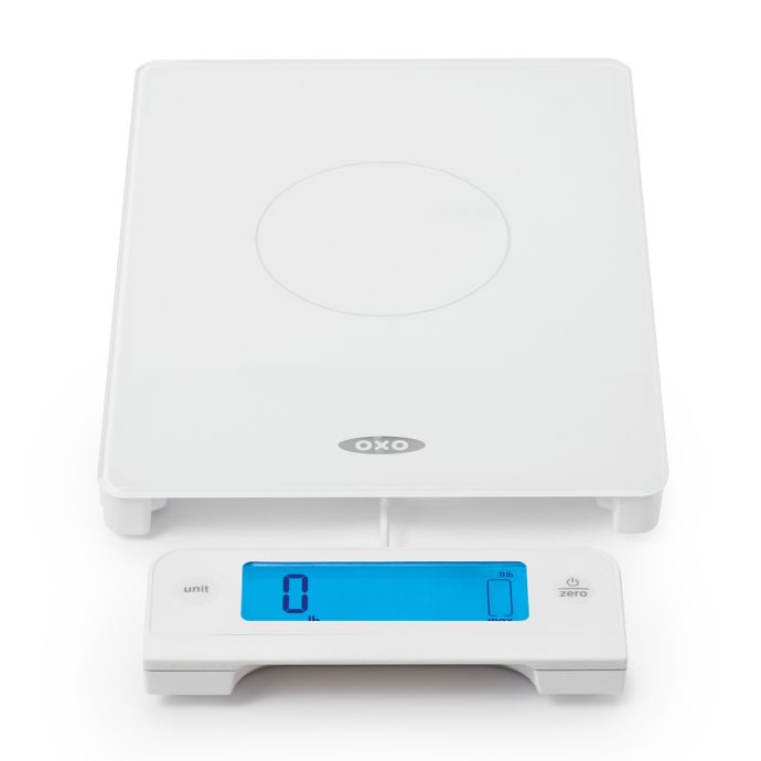 OXO Good Grips Glass Scale with Pull-Out Digital Display in White - Loft410