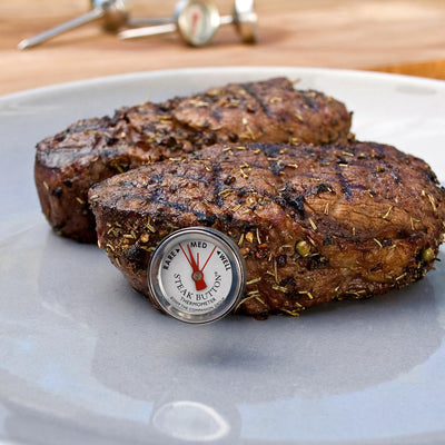 Charcoal Companion 2-Inch Steak Meat Thermometer Button