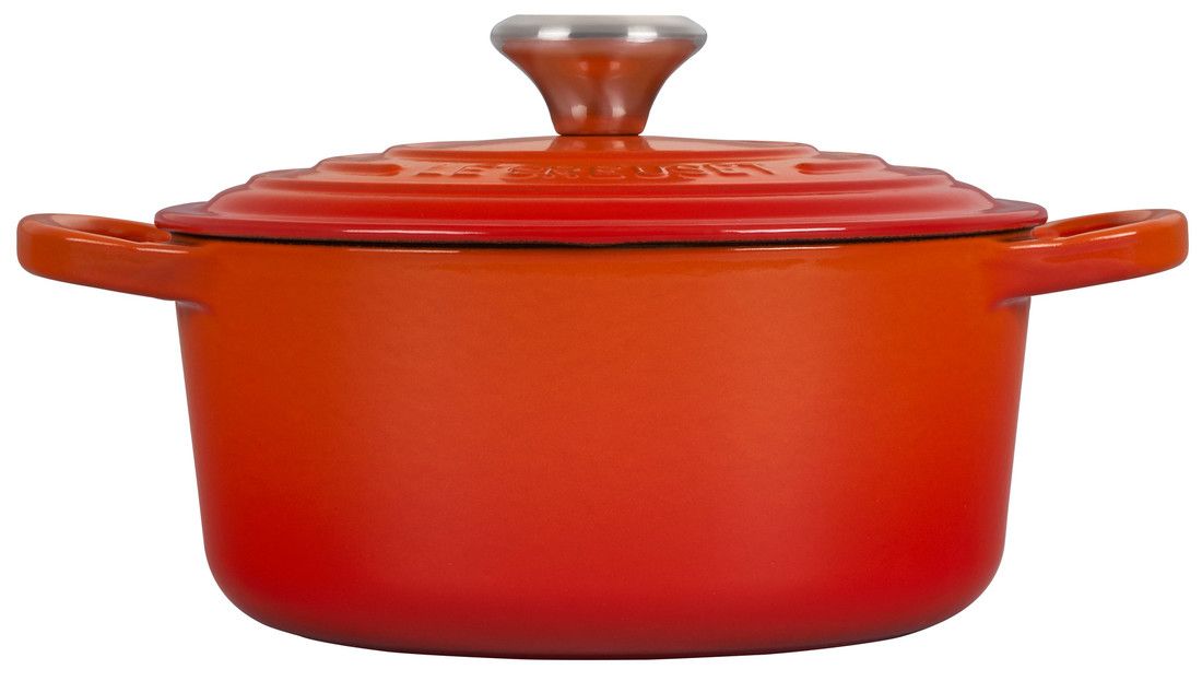 Le Creuset 13 1/4 Qt. Signature Round Dutch Oven w/Stainless Steel