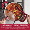 Rachael Ray Create Delicious Nonstick Stock Pot/Stockpot with Lid - 6 Quart, Red Shimmer