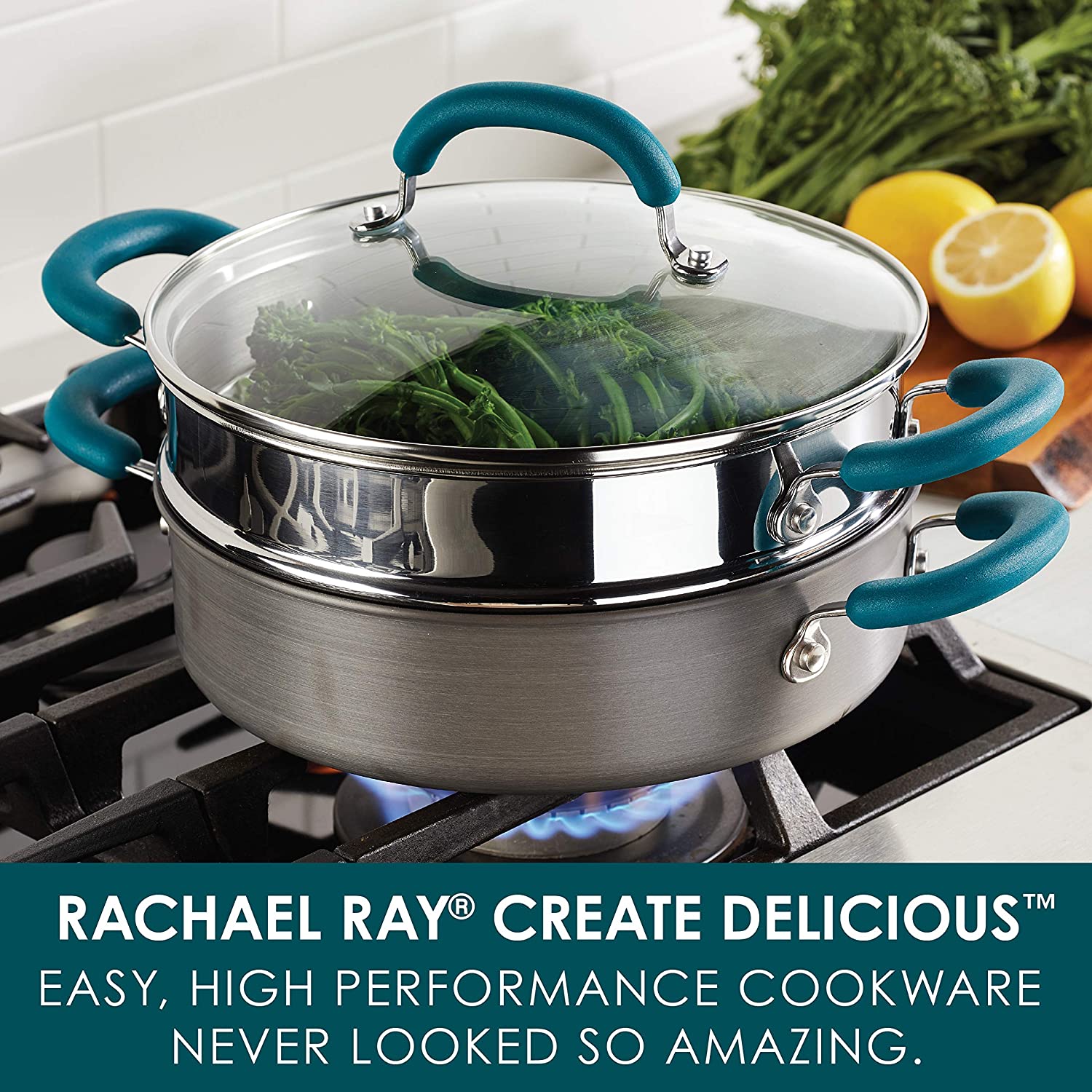 Rachael Ray Create Delicious Nonstick Deep Frying Pan - Gray