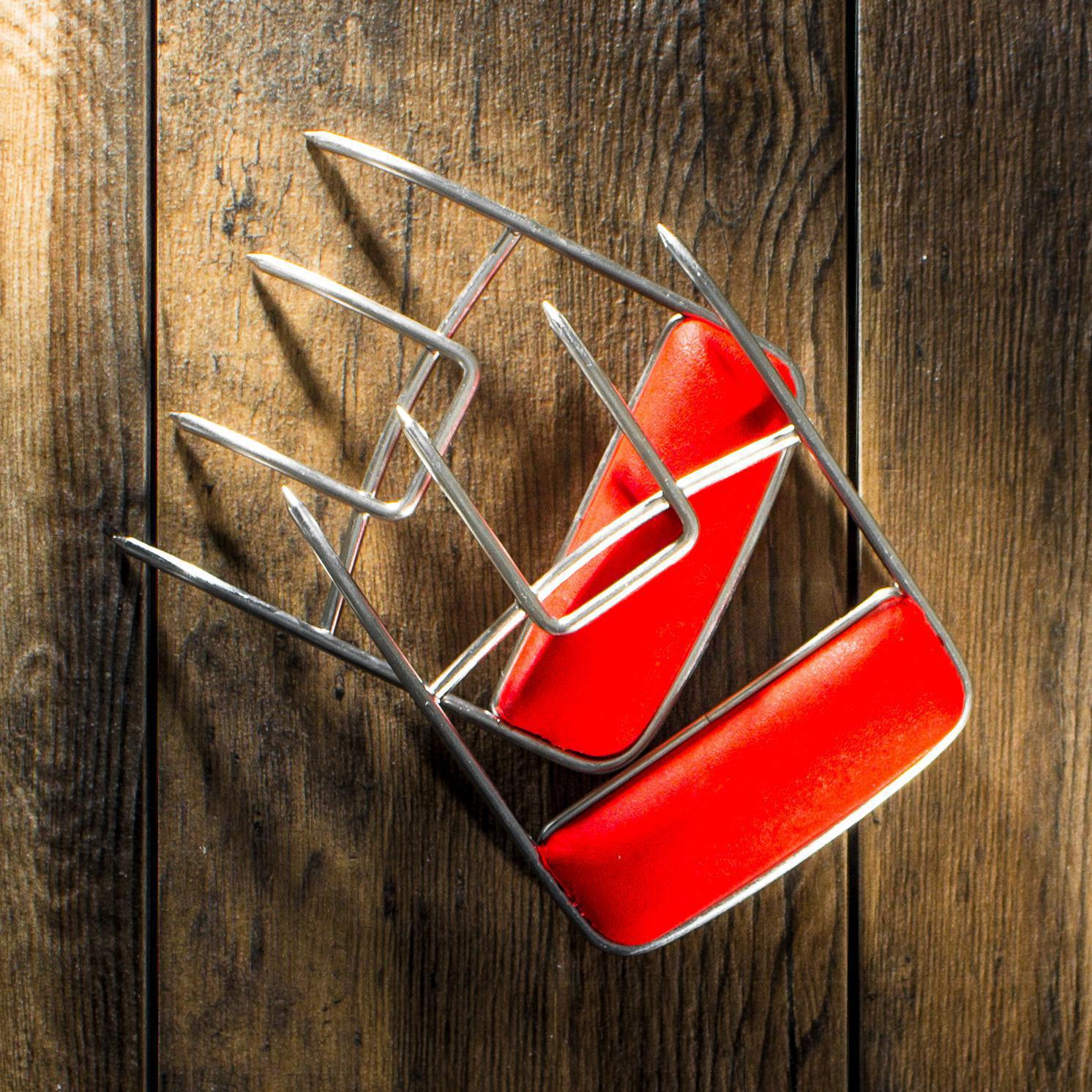 Charcoal Companion 5-Inch Stainless Steel Meat Claws With Soft Grip Handles