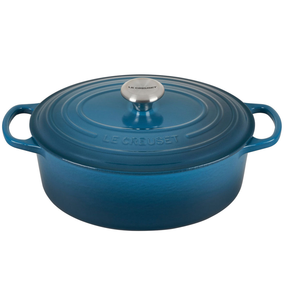 at Home 5-Quart Enameled Cast Iron Dutch Oven, Teal