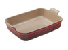 Le Creuset 4 Quart Heritage Stoneware Rectangular Dish - Cerise