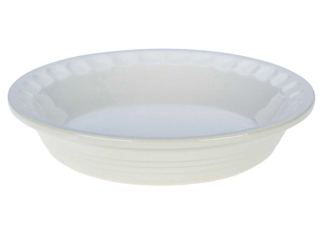Le Creuset 9 Inch Stoneware Pie Dish - White