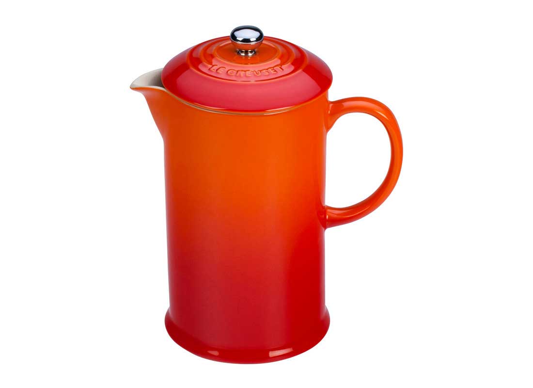 Le Creuset 27 Ounce Stoneware French Press - Flame