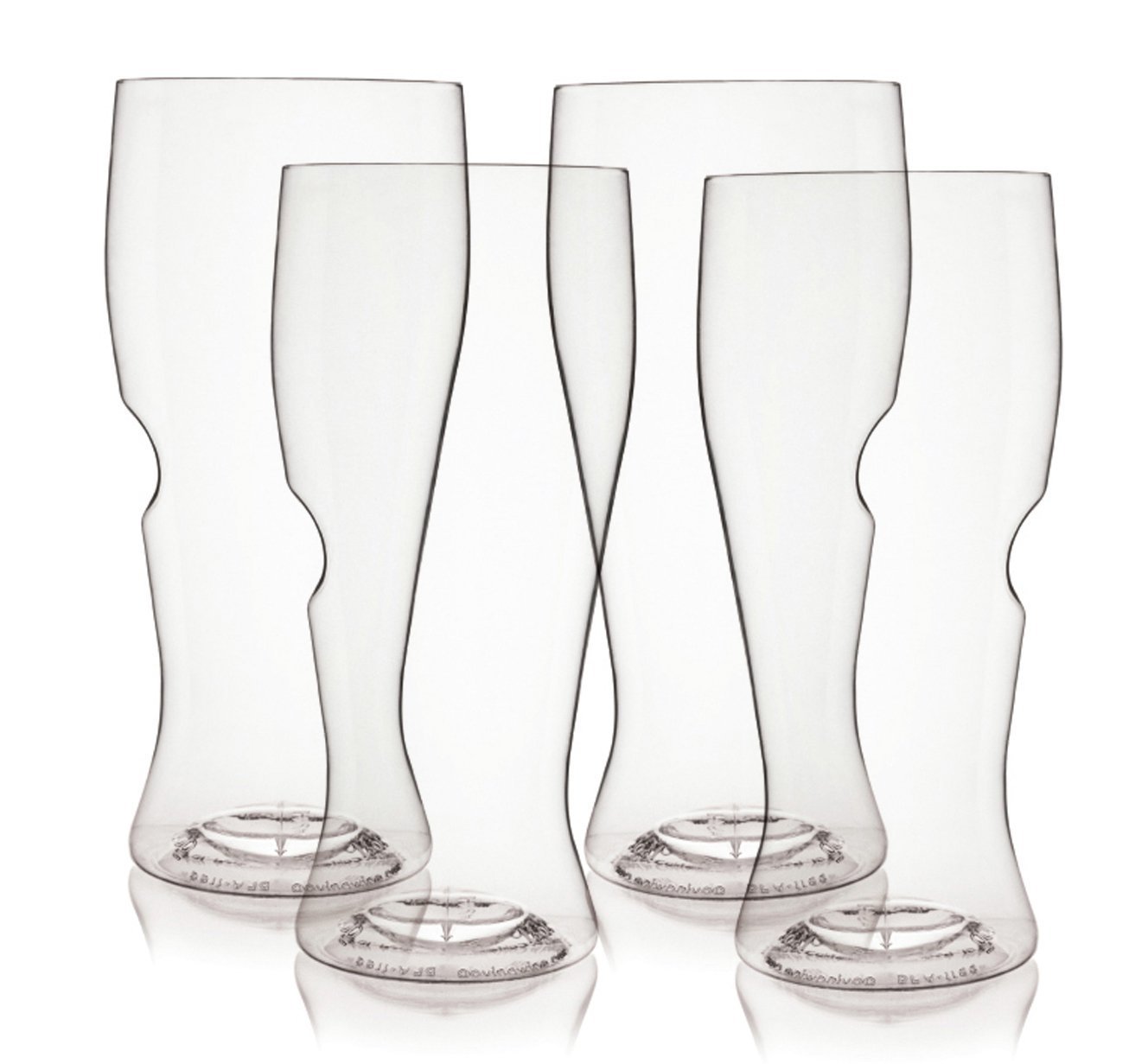 Govino Top Rack Series Unbreakable Beer Glasses, Dishwasher Safe, Set of 4