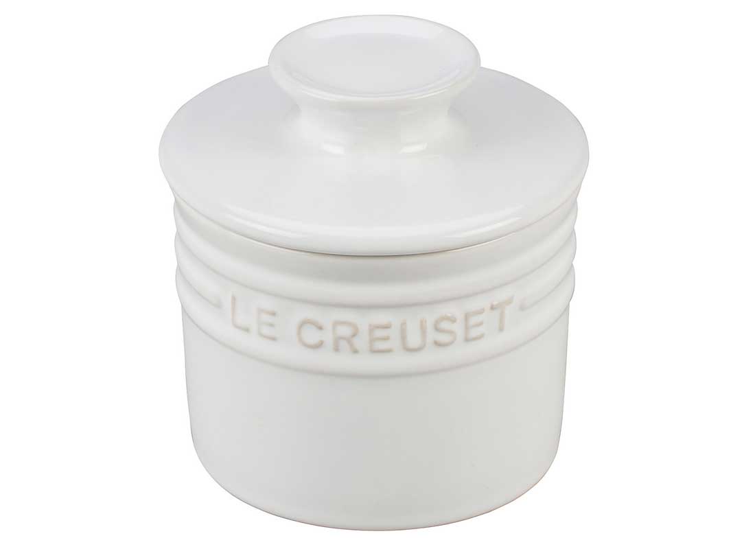Le Creuset Stoneware Butter Crock - White