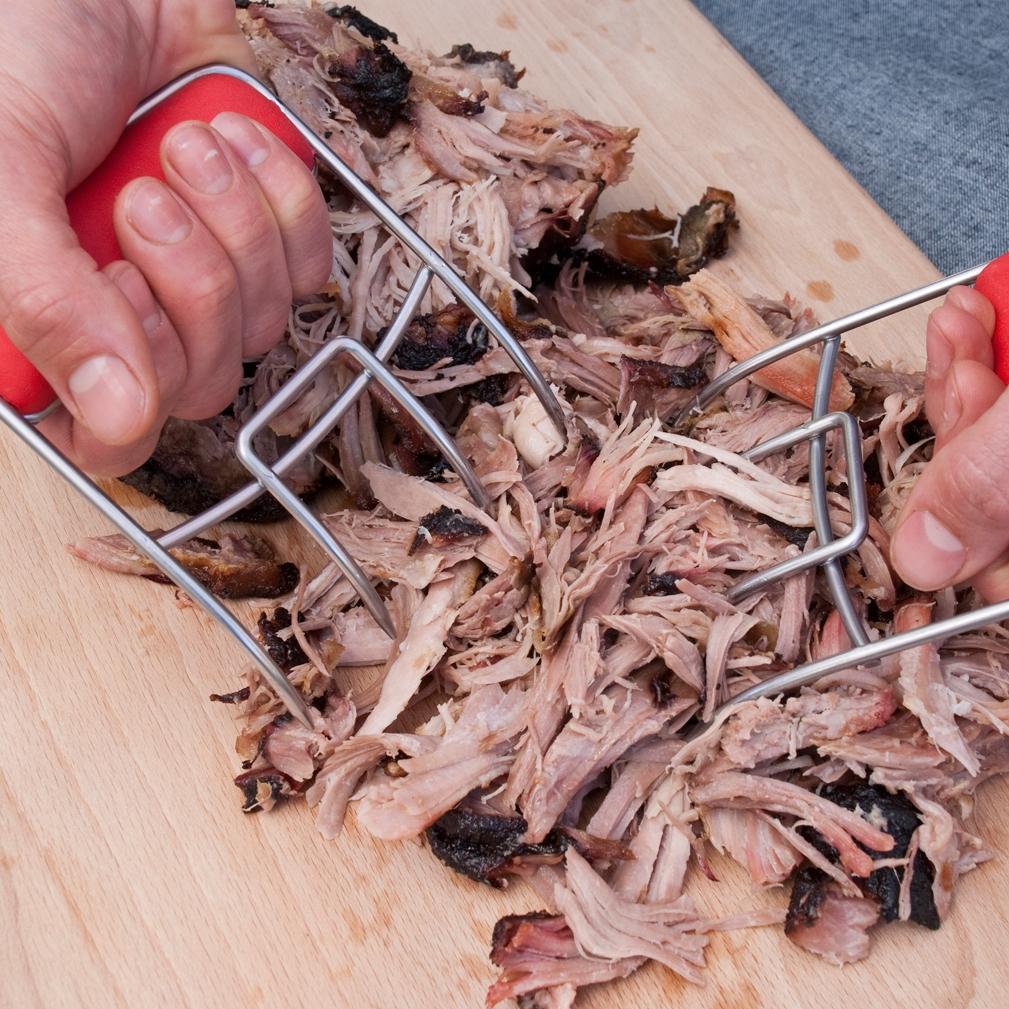 Charcoal Companion 5-Inch Stainless Steel Meat Claws With Soft Grip Handles