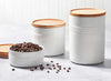Le Creuset 23 Ounce Stoneware Storage Canister w/Wood Lid
