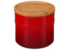 Le Creuset 1.5 Quart Stoneware Storage Canister w/Wood Lid