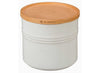 Le Creuset 1.5 Quart Stoneware Storage Canister w/Wood Lid - White