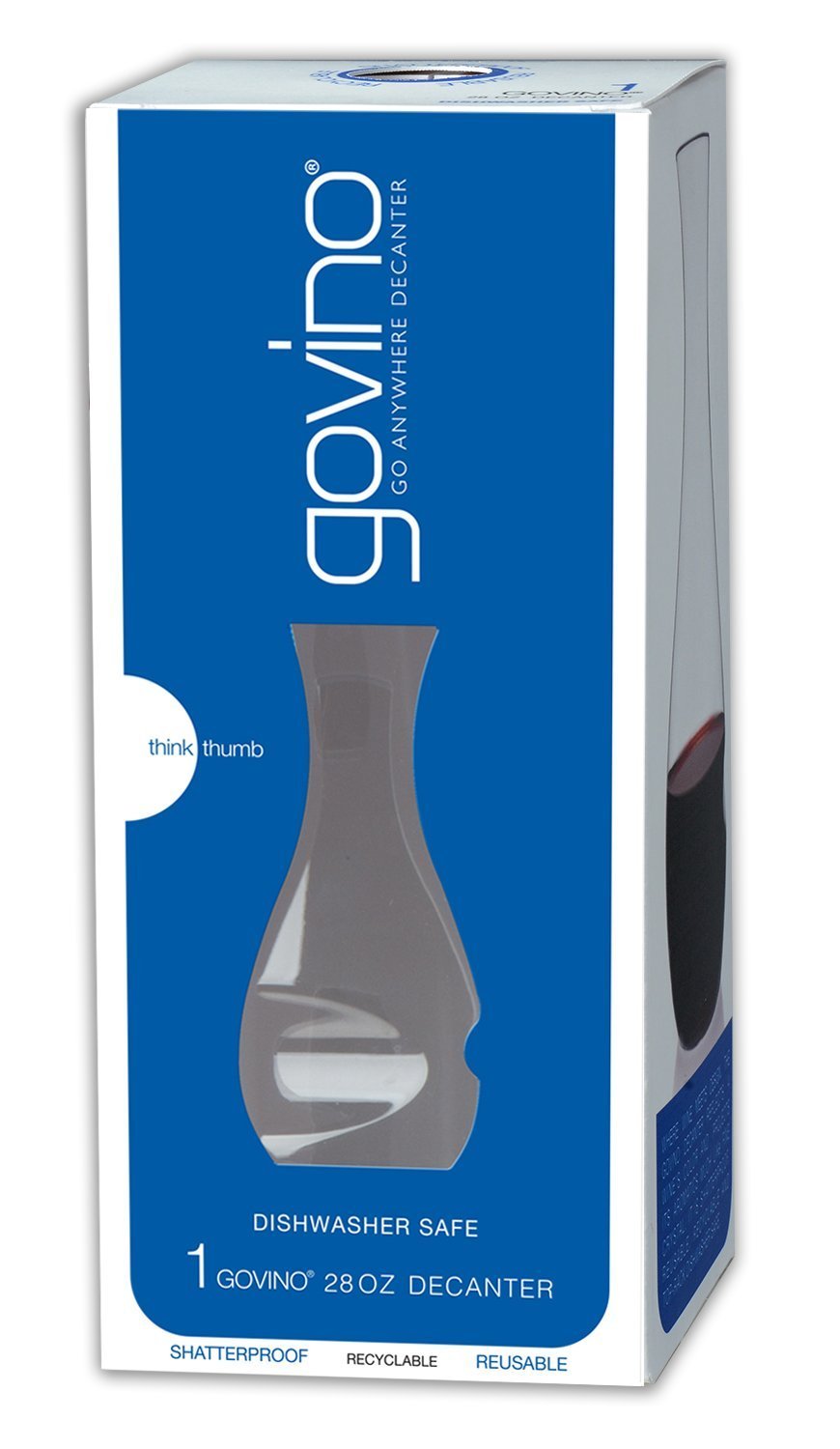 GoVino Top Rack Series Unbreakable Decanter, Dishwasher Safe