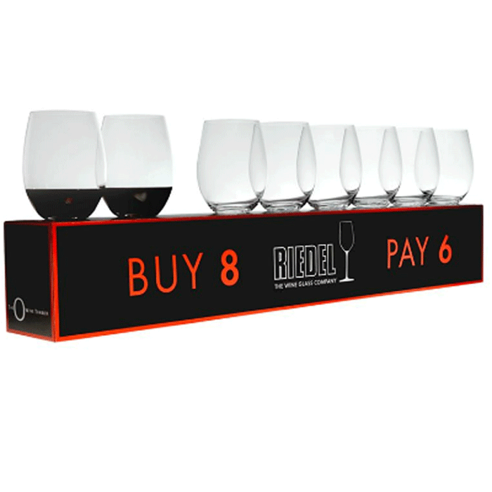 Riedel Winewings Riesling / Champagne Stemless Wine Glasses - Set of 2 -  Loft410