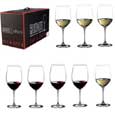 Riedel Vinum Chardonnay / Bordeaux Set of 6 + 2 Free (Set of 8)